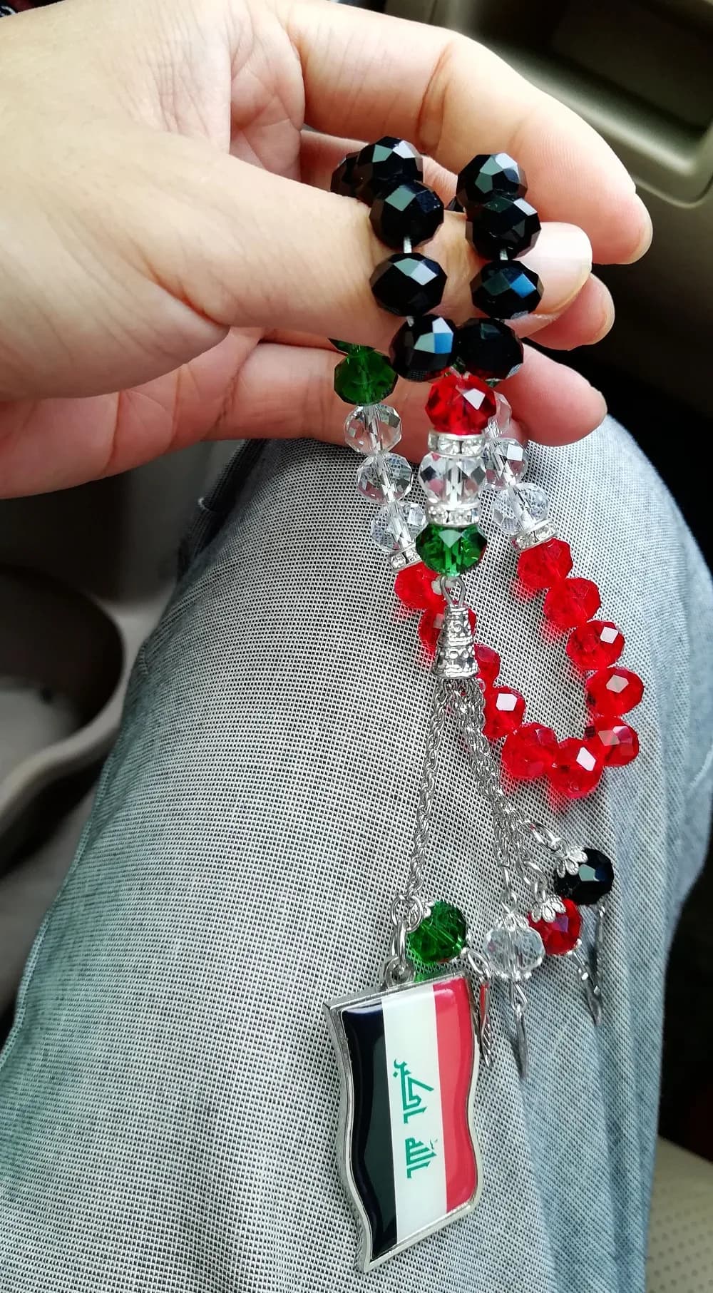 Collier de perles de prière IRAQ, chapelet, sensation iraquienne, autocollant, pièce de monnaie, Mis