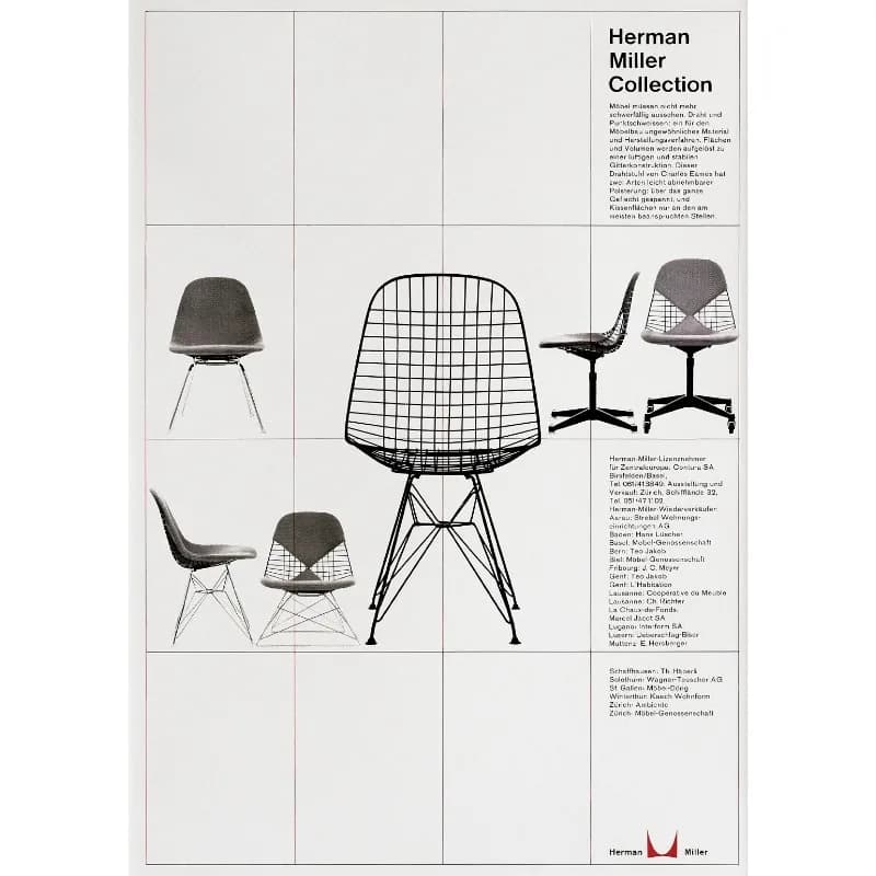 Affiche de chaises Bauhaus Vintage, meubles icônes du milieu du siècle, peinture sur toile Design Ba