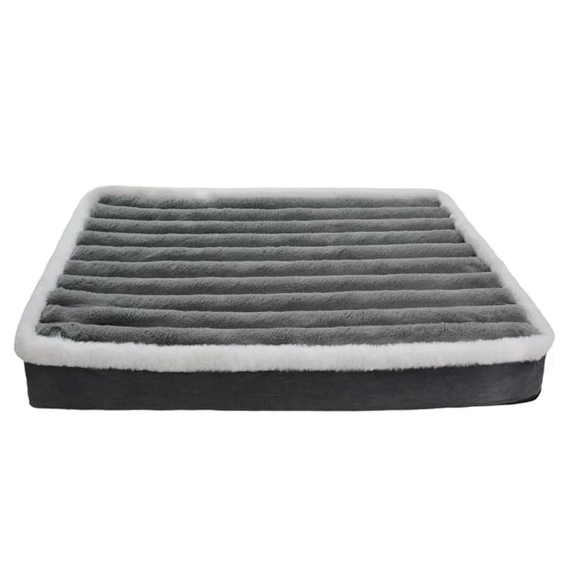 Lit de luxe en mousse ultra peluche pour animaux de compagnie, matelas, coussin, tapis, rectangulair