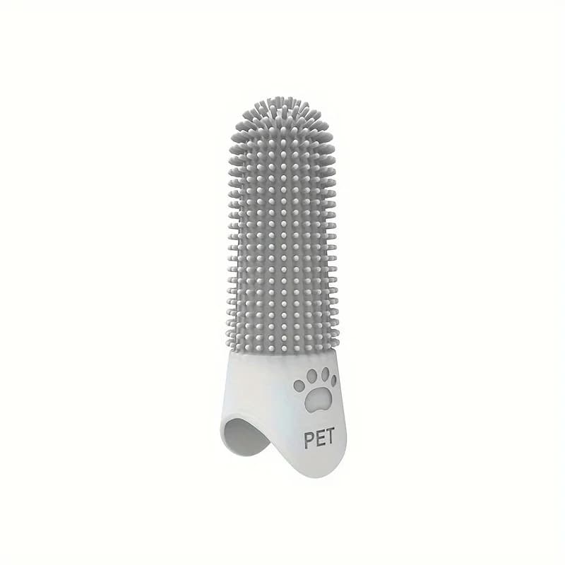 Brosse à dents pour chien en silicone souple 360 ° Brosse à dents à doigts pour chiens et chats, o