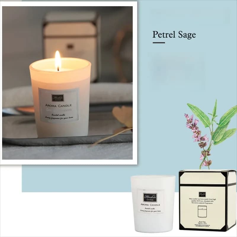 Bougie parfumée en verre à 3 couleurs, cire de soja naturelle, sans fumée, aromathérapie, avec 9 opt