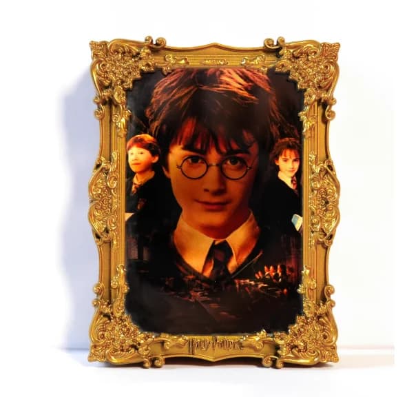Nouveau Magnétique de Réfrigérateur Harry Potter Miroir Magique Veilleuse Cadre Doré Vintage Ornemen