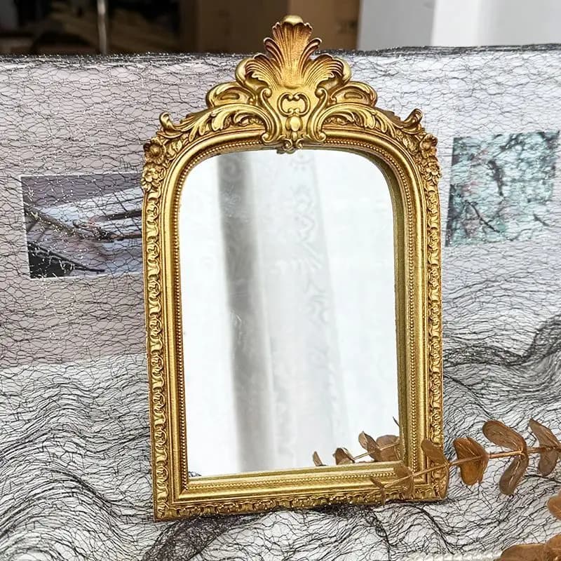 Cadre Photo en résine rétro, miroir de maquillage pour chambre à coucher, bureau, cadre Photo frança