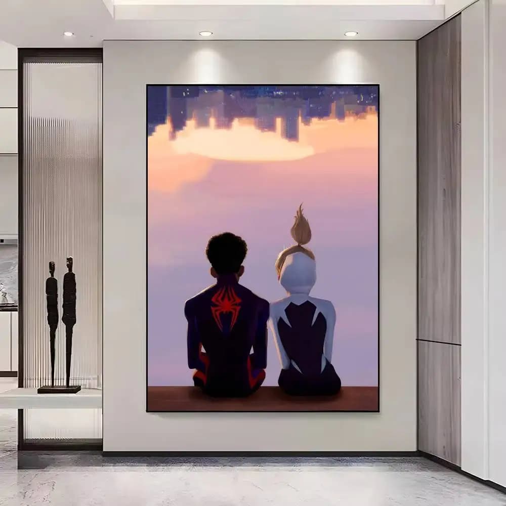 Affiches de dessin animé S-Spider-M-Man, film d'animation Across the S-Spider-Verse, autocollantes,