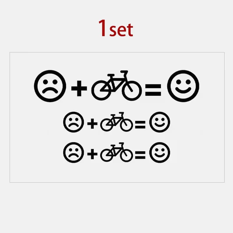 1/2/4 ensembles autocollants décoratifs de vélo décalcomanies d'émoticônes autocollant personnalisé