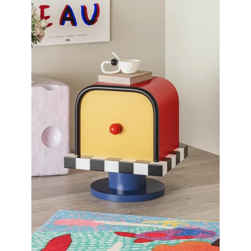 Table de chevet style crème couleur Dopamine, meuble de rangement créatif de style INS pour salon et