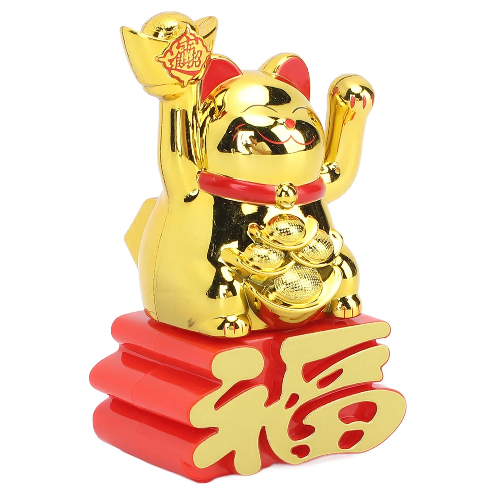 Lucky Fortune Cat Ornement pour bureau, voiture, bureau, boutique, bras agitant, attirer la richesse