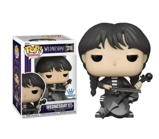 Funko Pop MERCHES ADDAMES avec CELLO 1310 # Figurines en vinyle Collection modèle jouets enfant Ca