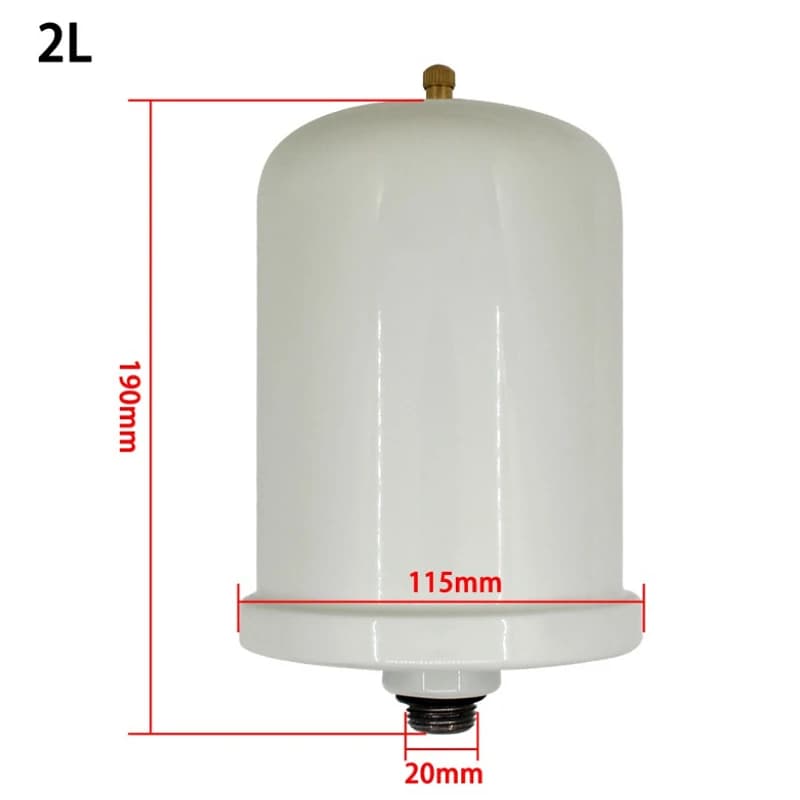 Réservoir d'expansion d'eau chaude et froide domestique de 2 L pour pompe auto-amorçante, réservoir