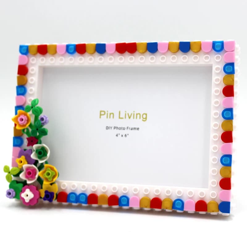 Pinliving 1PC cadre Photo fleur Graden, bloc de couleur Simple cadre Photo bricolage pour la décorat