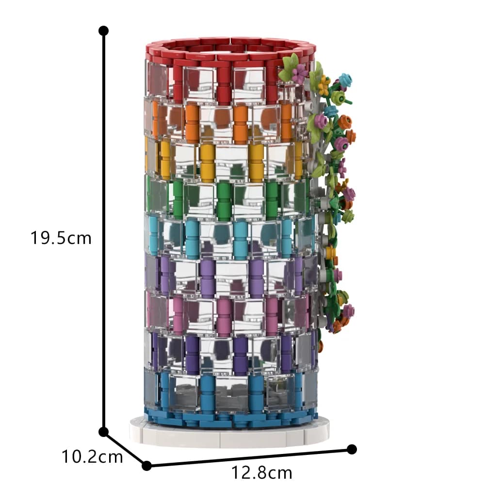 Gobricks MOC Bouquet de fleurs Vase briques modèle créatif Vase bloc de construction jouets éducatif