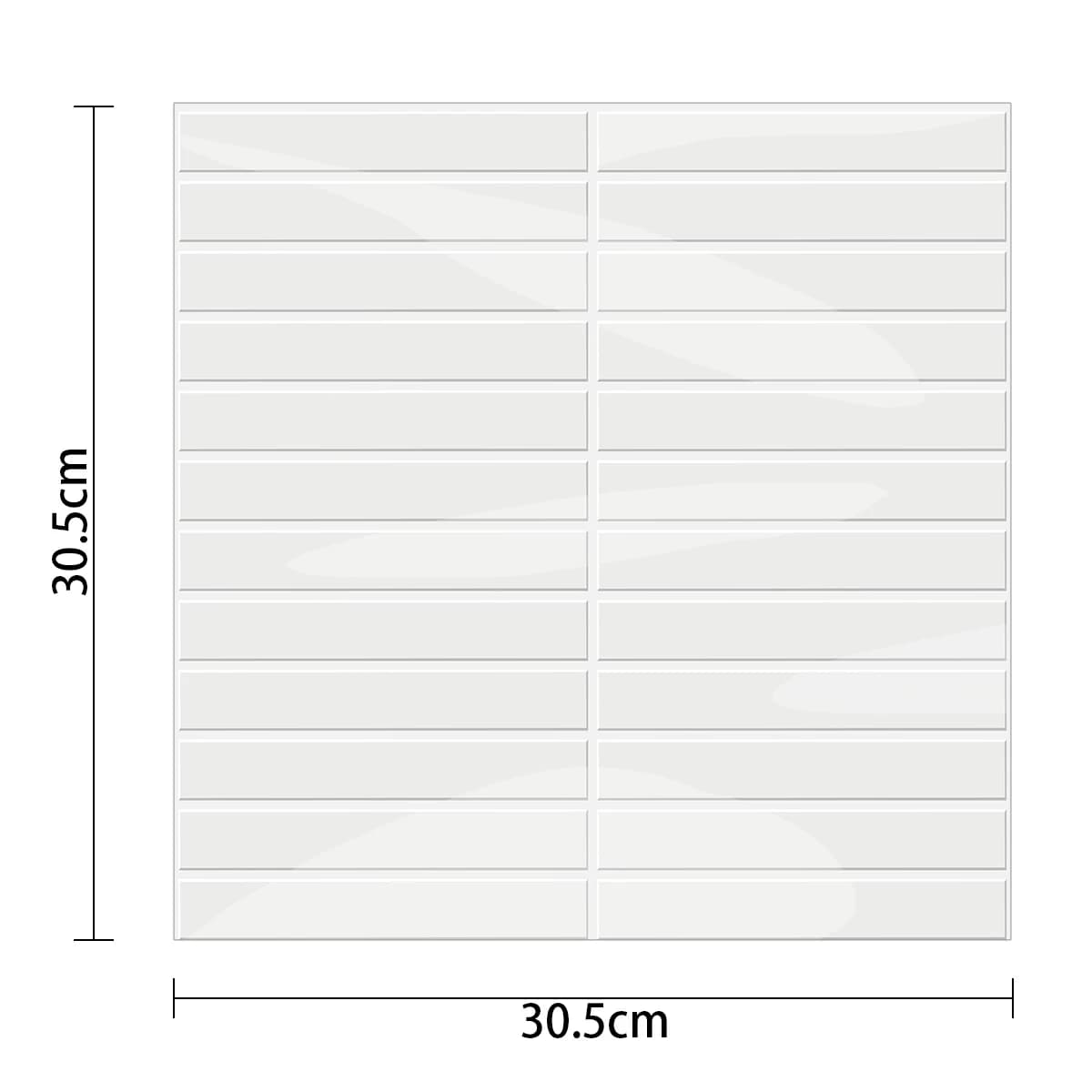 Vividtiles autocollants muraux Premium, papier peint Oblong de 1.6mm, facile à coller sur dosseret d
