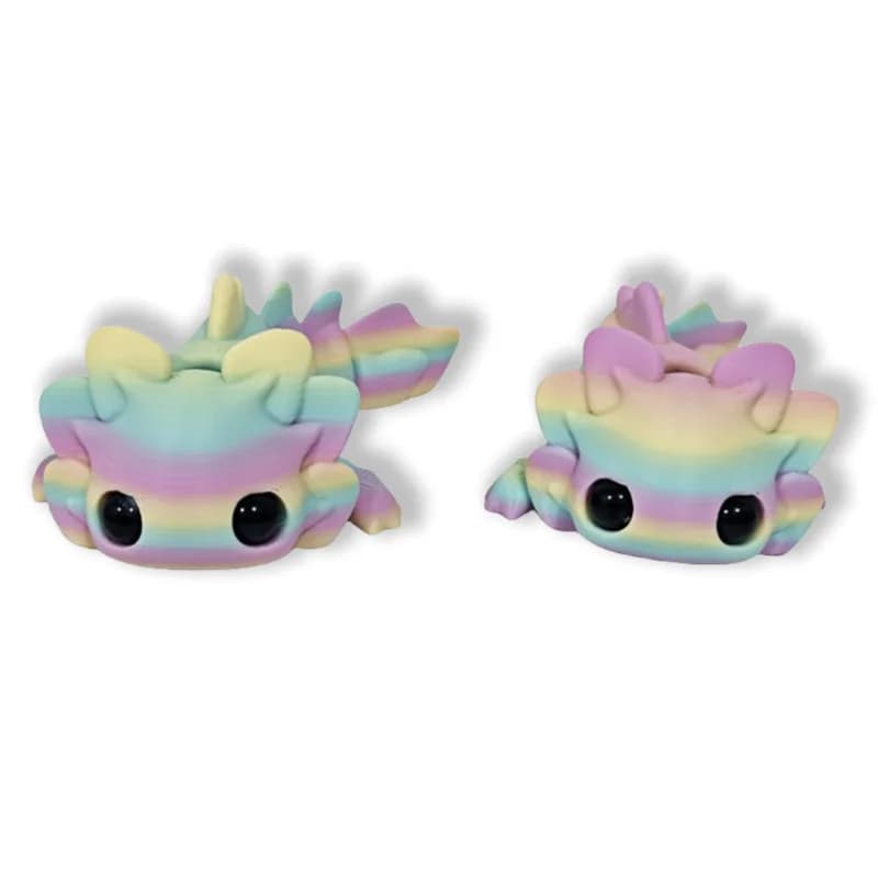 Figurines de salamandre imprimées en 3D, jouets, yeux de Simulation mobiles multi-articulaires pour