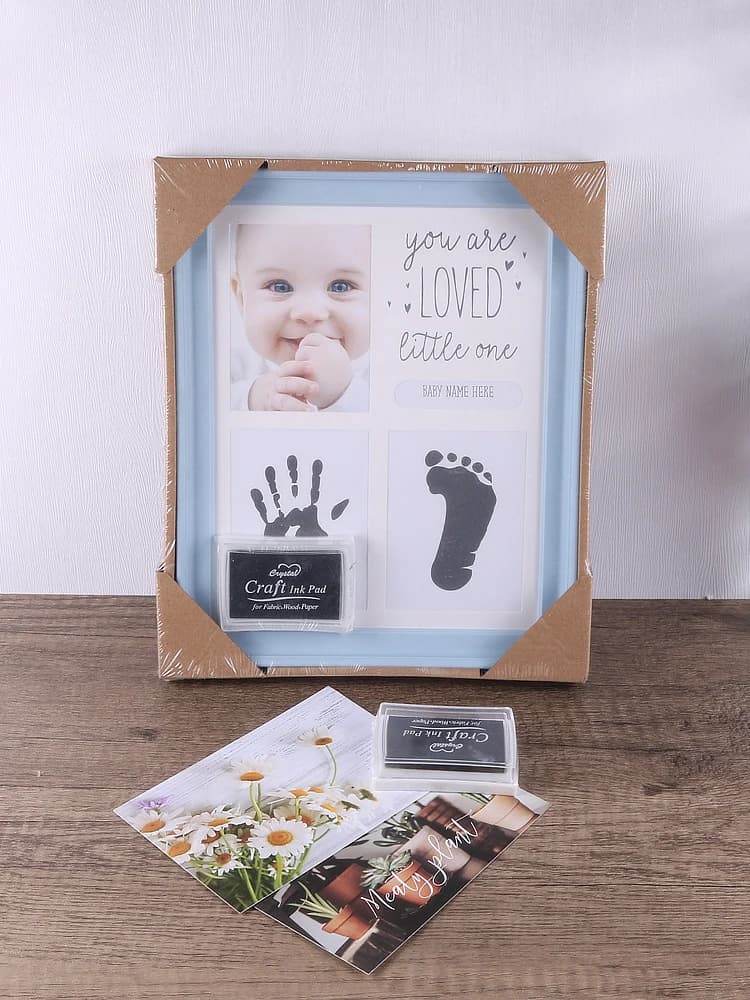 Empreintes de mains et de pieds de nouveau-né avec tampon d'encre, empreinte de pied de bébé, souven