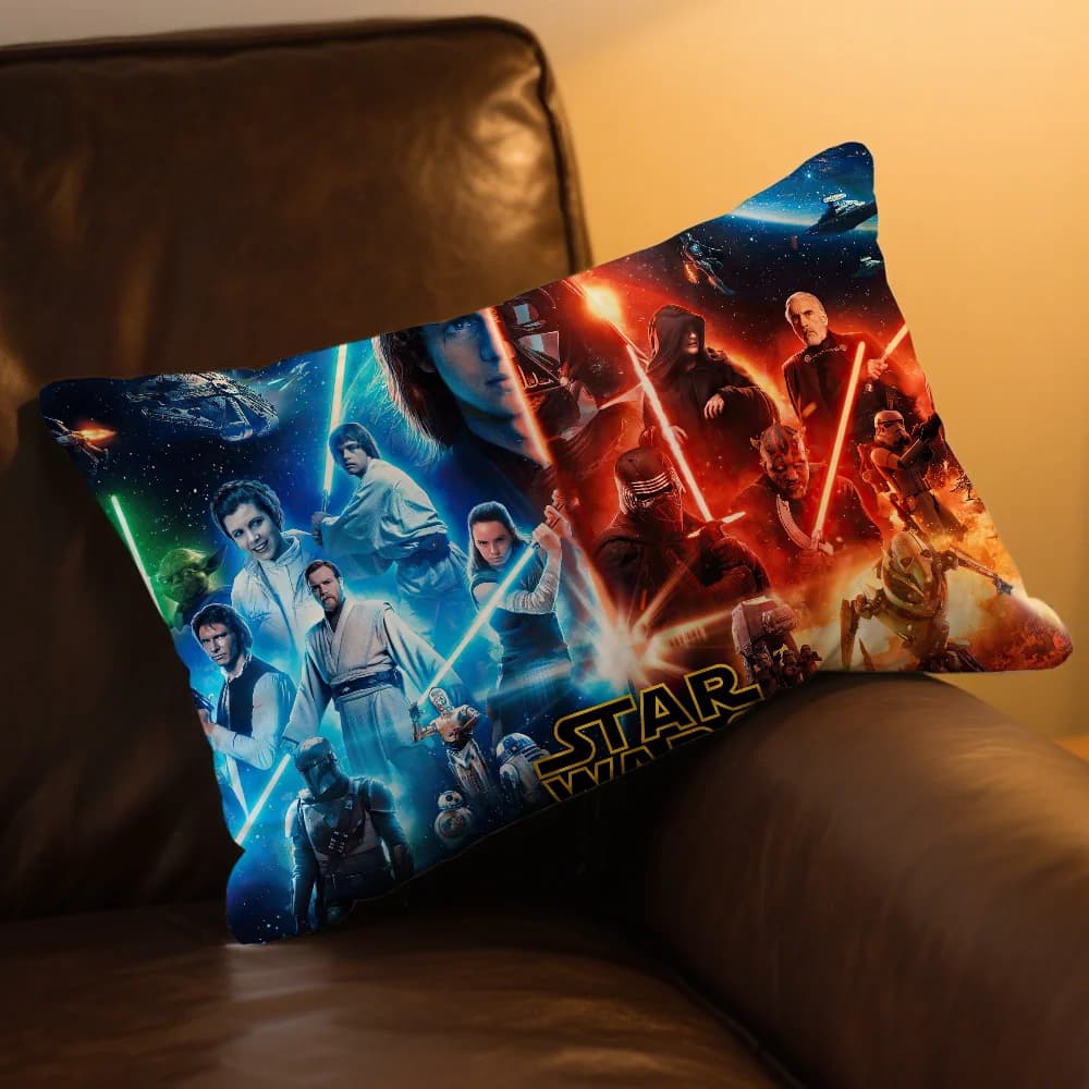 Housse de coussin rectangulaire S-Star Movie Wars, taie d'oreiller imprimée, décoration pour chevet,