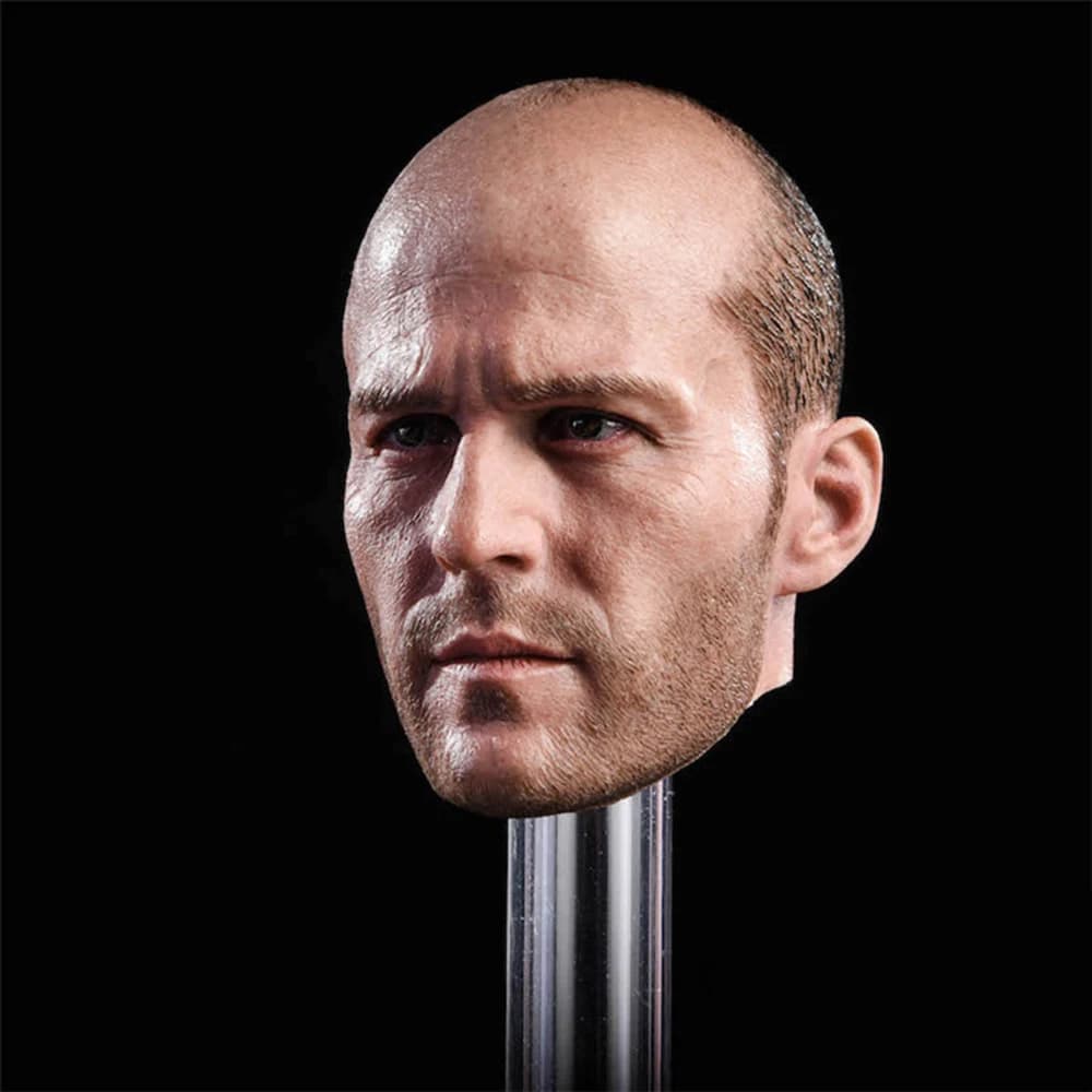 GACTOYS-Sculpture de tête d'homme dur pour figurines d'action 12 pouces, film de star masculine, cha