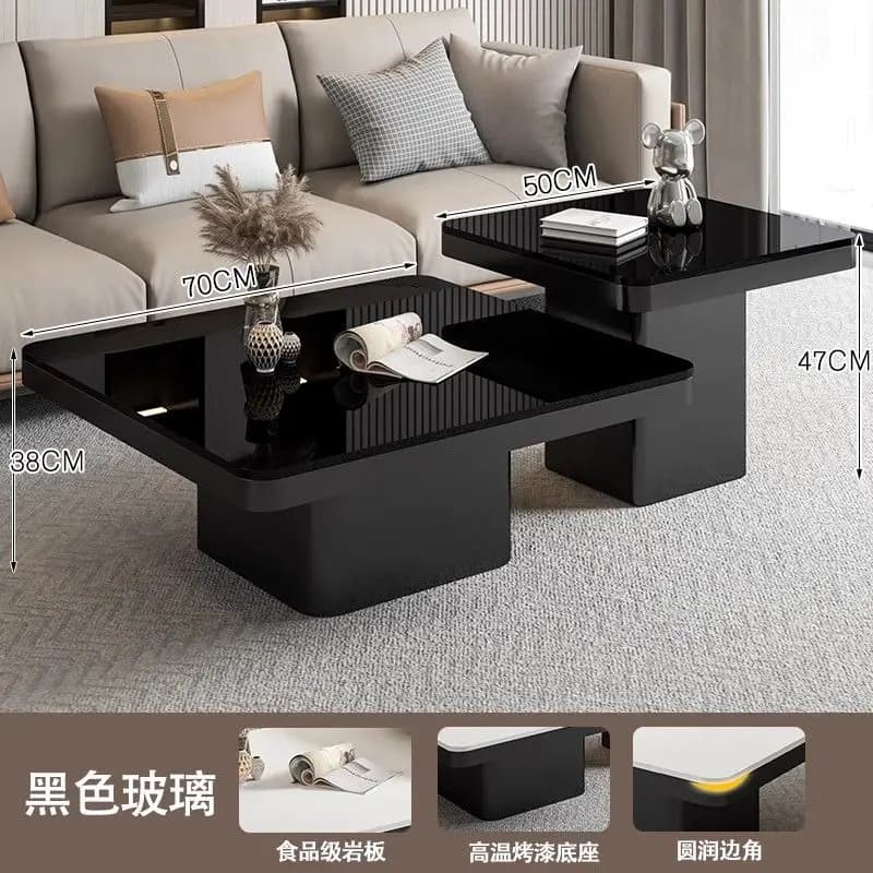Table basse Simple japonaise Design De luxe minimaliste Table basse Unique rangement De luxe Meuble