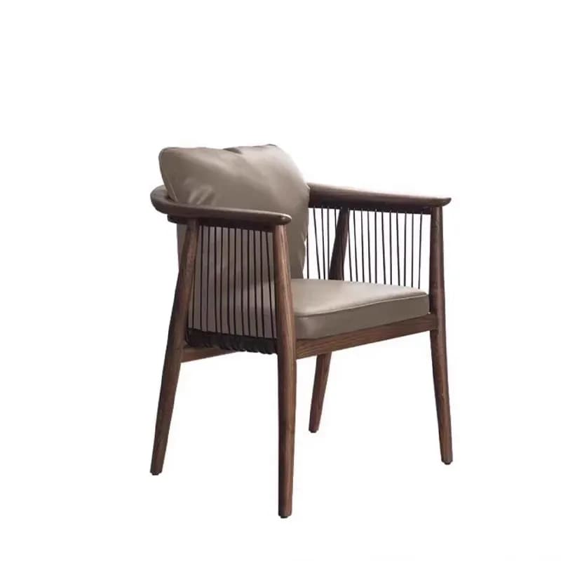Chaises de salle à manger européennes tendance, rembourrées, style Art Déco, luxe, mi-siècle, en boi