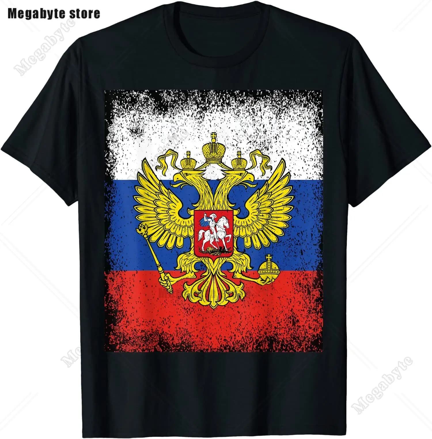 T-Shirt drapeau russe Cool russe Premium grand cadeau T-Shirt classique graphique haute qualité col