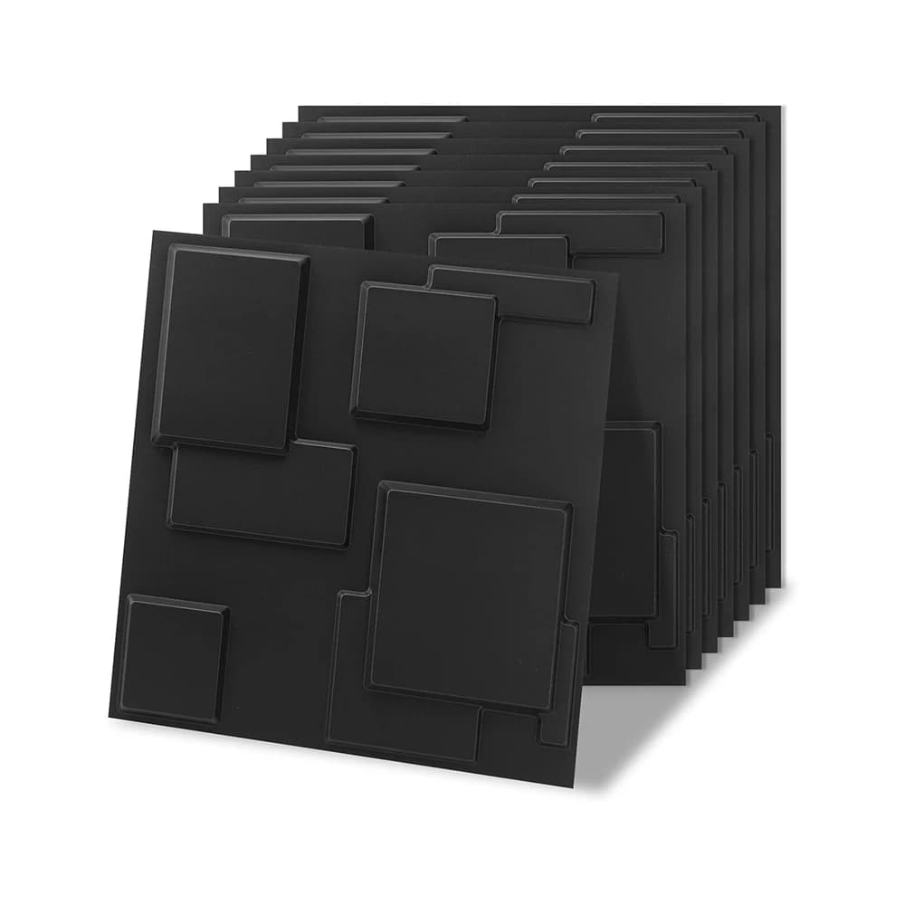 Paquet de 30 panneaux muraux décoratifs 3D, couverture de 11.8 "x 11.8", panneaux en PVC de 29 pieds