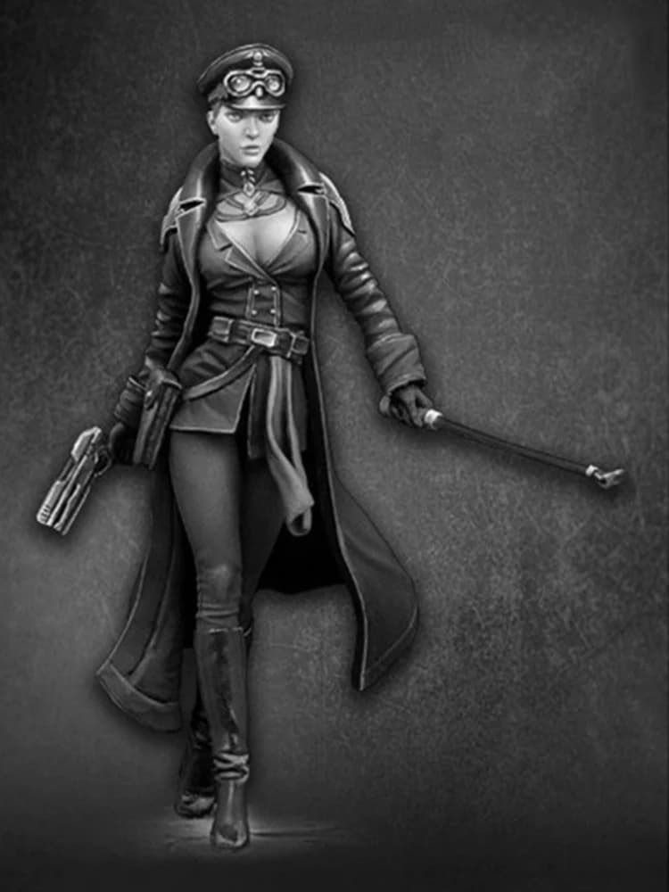 1/24 75mm guerrier femme haute 75mm jouet résine modèle Miniature Kit non assemblé non peint
