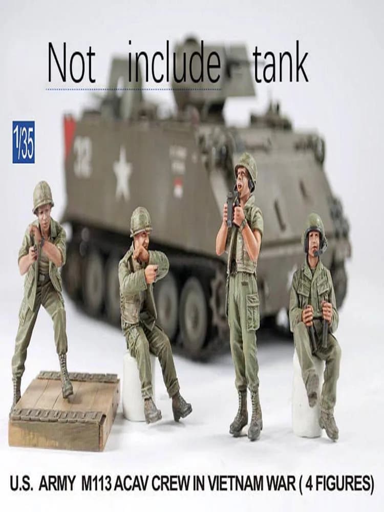 Kit de garage miniature de soldats de l'armée américaine, figurine de guerre du Vietnam, en résine,