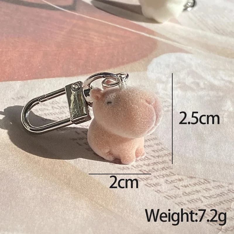 Mignon flocage Animal petit pendentif porte-clés sac écouteur porte-clés pendentifs décoration porte