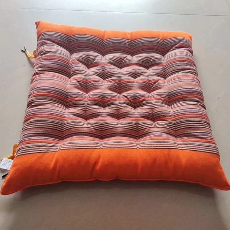 Coussin de siège en coton épais avec coussin de chaise carré en tissu grossier pour salle à manger/b