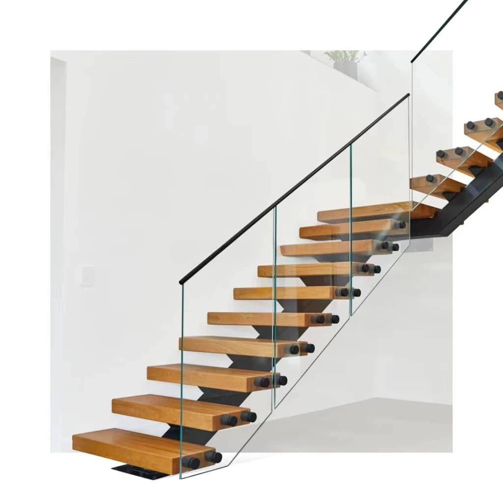 YL – balustre d'escalier en verre de luxe moderne, garde-corps en verre sans cadre, conception d'esc