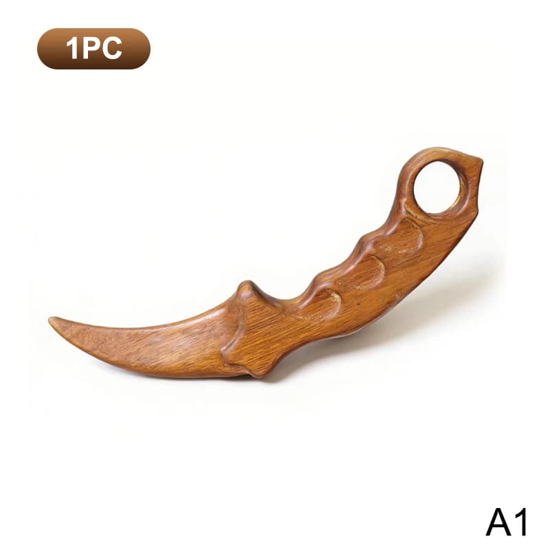 Ornement de couteau sculpté en bois de santal ; Artisanat décoratif en bois