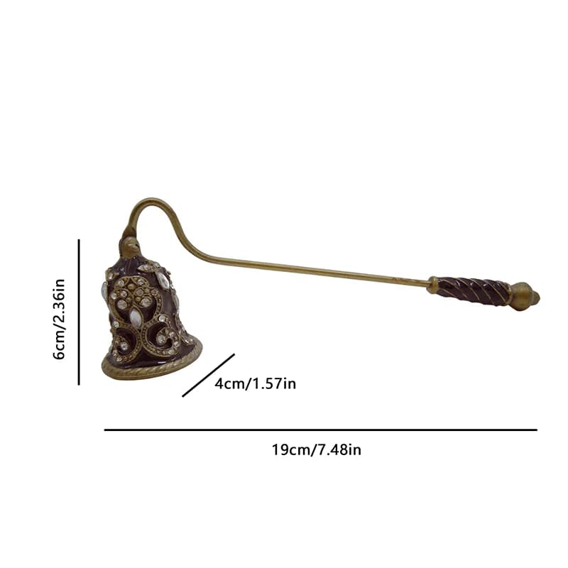 Éteignoir à bougie en métal à long manche, éteignoir à flamme élégant, accessoire de bougie, cadeau
