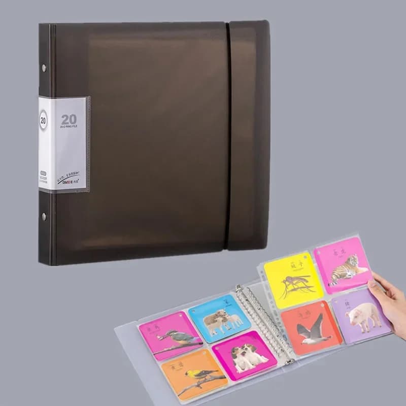 Pochette carrée amovible pour albums, support de collection d'œuvres d'art pour enfants, classeur en
