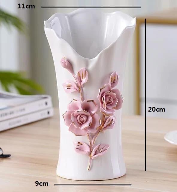 Vase à fleurs en céramique 3D, Design créatif, en porcelaine, pour décoration de mariage