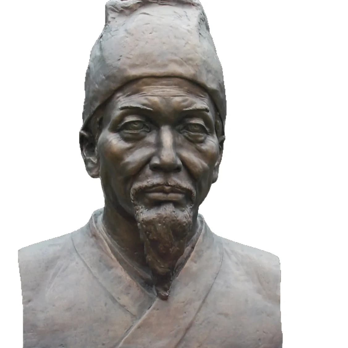 Buste en bronze de personnage historique, sculpture d'un savant ancien, figurine décorative pour bur