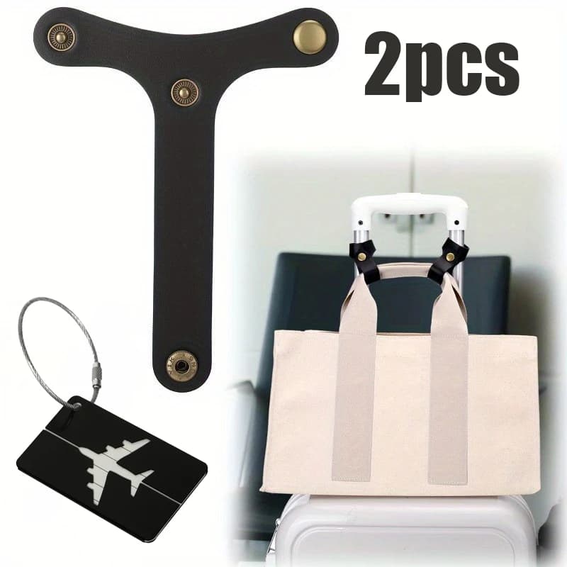 Ensemble d'accessoires de voyage 2 pièces (boucle de bagage + étiquette de bagage) : peut sécuriser