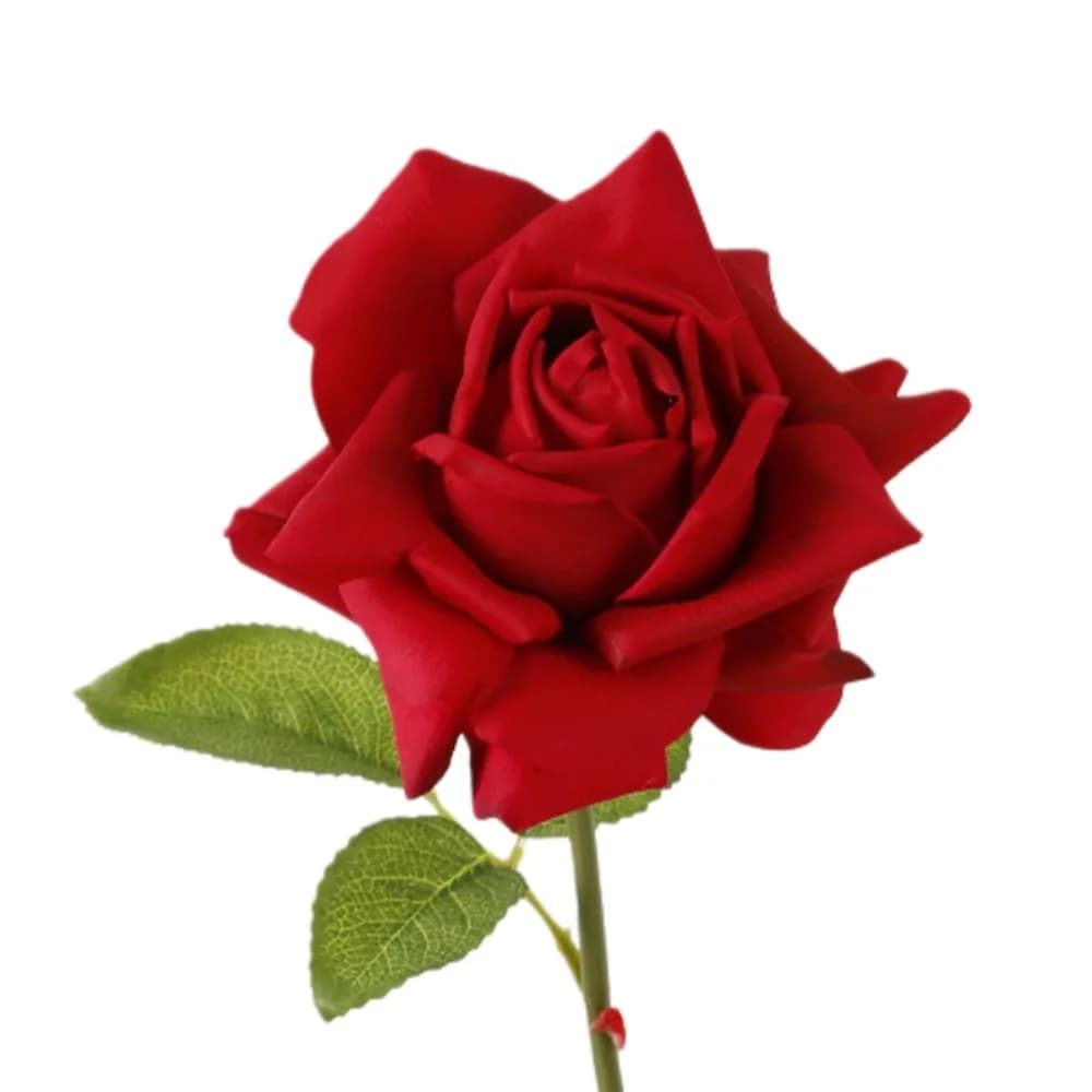 Vase décoratif avec rose artificielle réaliste, faite à la main, grande rose de simulation réaliste,