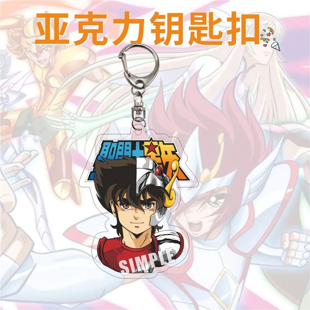 Porte-clés Anime Saint Seiya Shaina Shiryu Ikki Hyoga Shun, accessoires pendentif Cosplay, Badge cad