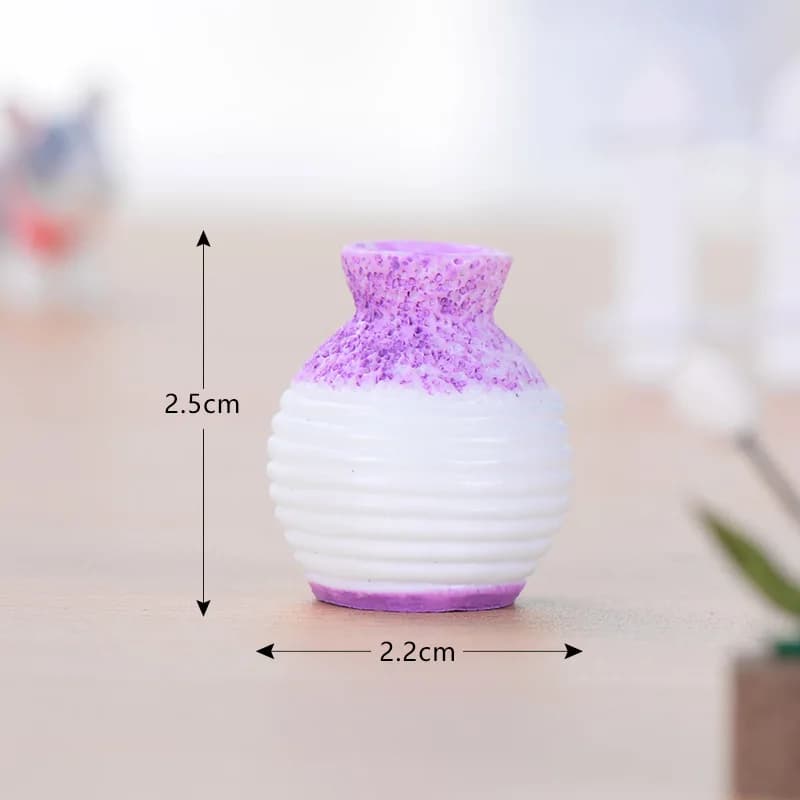 Mini vase à fleurs en résine, kit d'ornement de jardin l'inventaire, bricolage nickel é, courses de