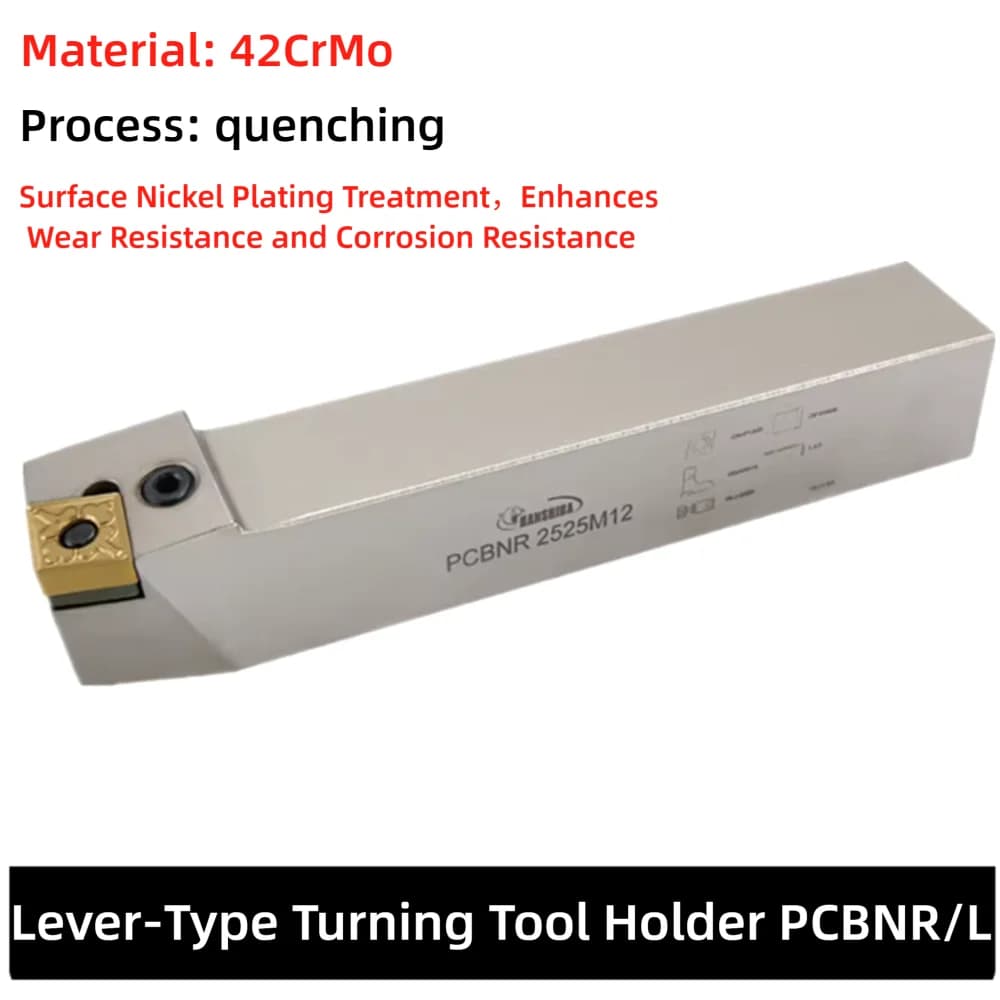 Accessoire de tour 75 ° Support de porte-outil pour coupe-métal PCBNL PCBNR2020K12/2525M12/3232P1
