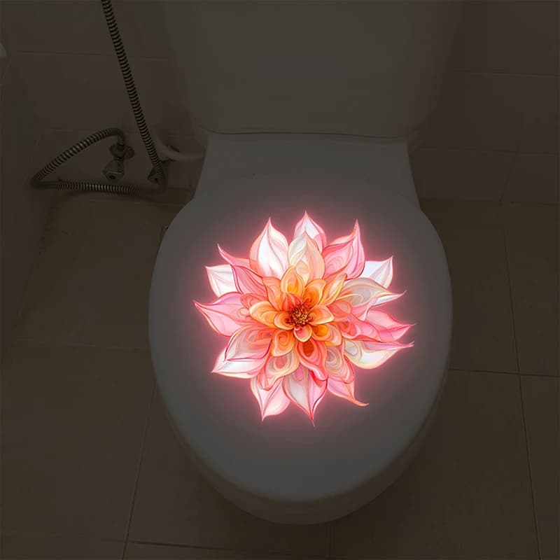 Autocollant de toilette 1 pièce, autocollant mural auto-adhésif créatif pour salle de bain, décorati
