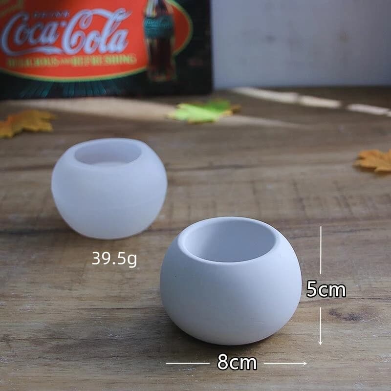 Boîte de rangement de bijoux de tasse de bougie, ornements de moule de silicone, pots de miroir de r