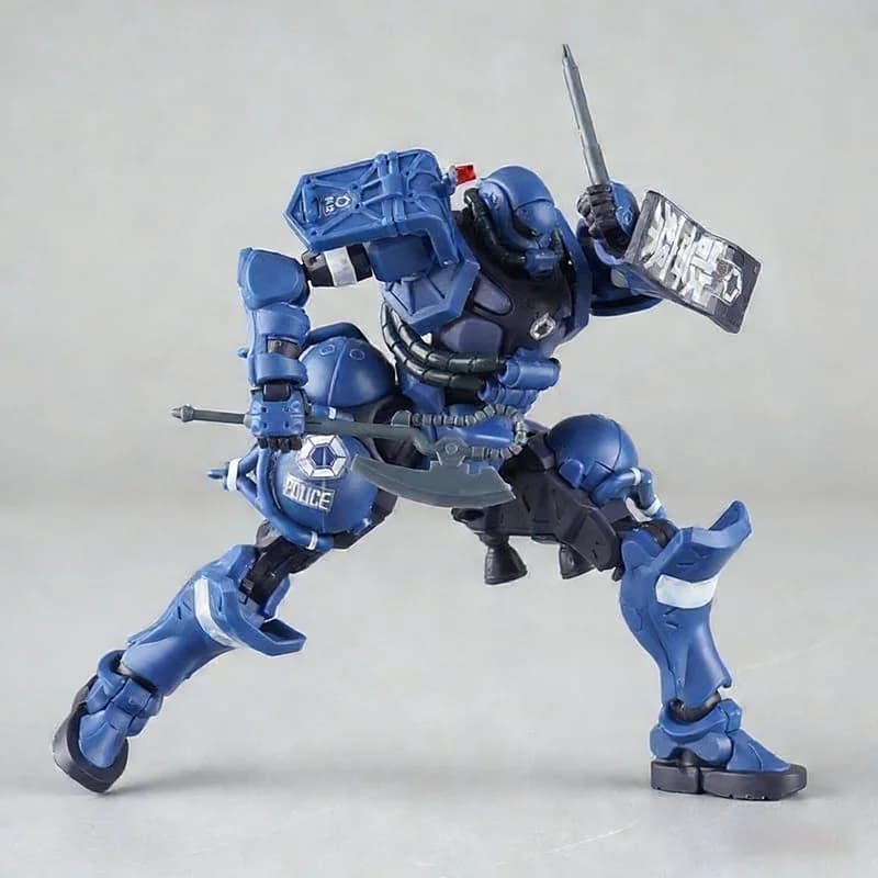 HG 1/144 Gquuuuuux Military Police Zaku Kit de Modélisme Figurine d'Action Ornement de Bureau à Coll