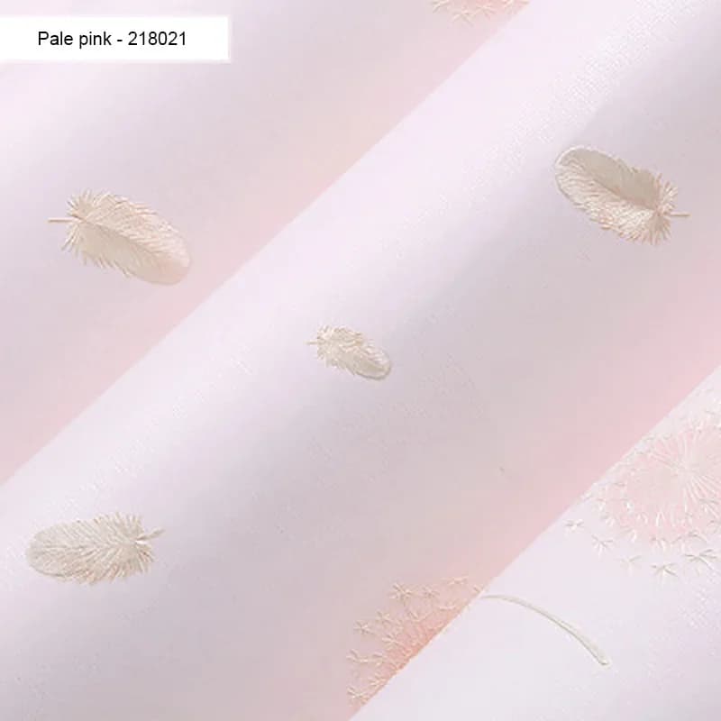 Papiers peints à motif de plumes de pissenlit roses en relief de précision 3D, tissu non tissé rural