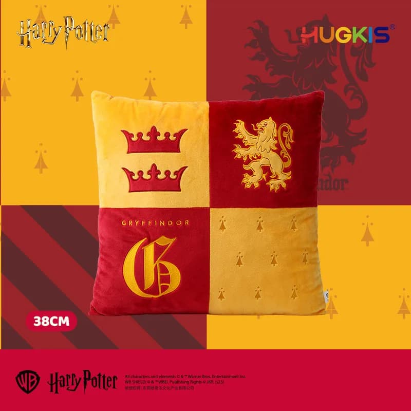 HUGKIS Oreiller carré officiel Harry Potter Poudlard House 15 x 15 pouces, oreiller de voiture et de