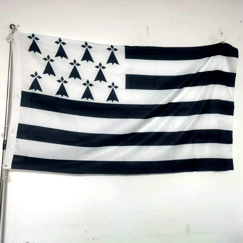 Drapeau Bretagne Breizh Bretagne 90x150cm Polyester de qualité supérieure - Bannière celtique extéri