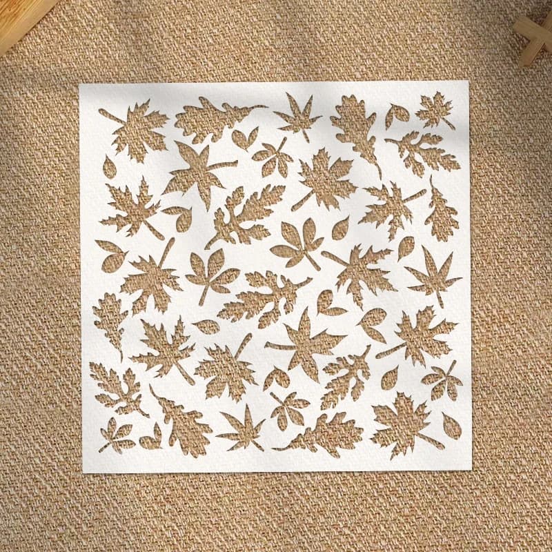 YOMDID 1pc automne créatif feuille d'érable fond peinture évider modèle réutilisable bricolage feuil