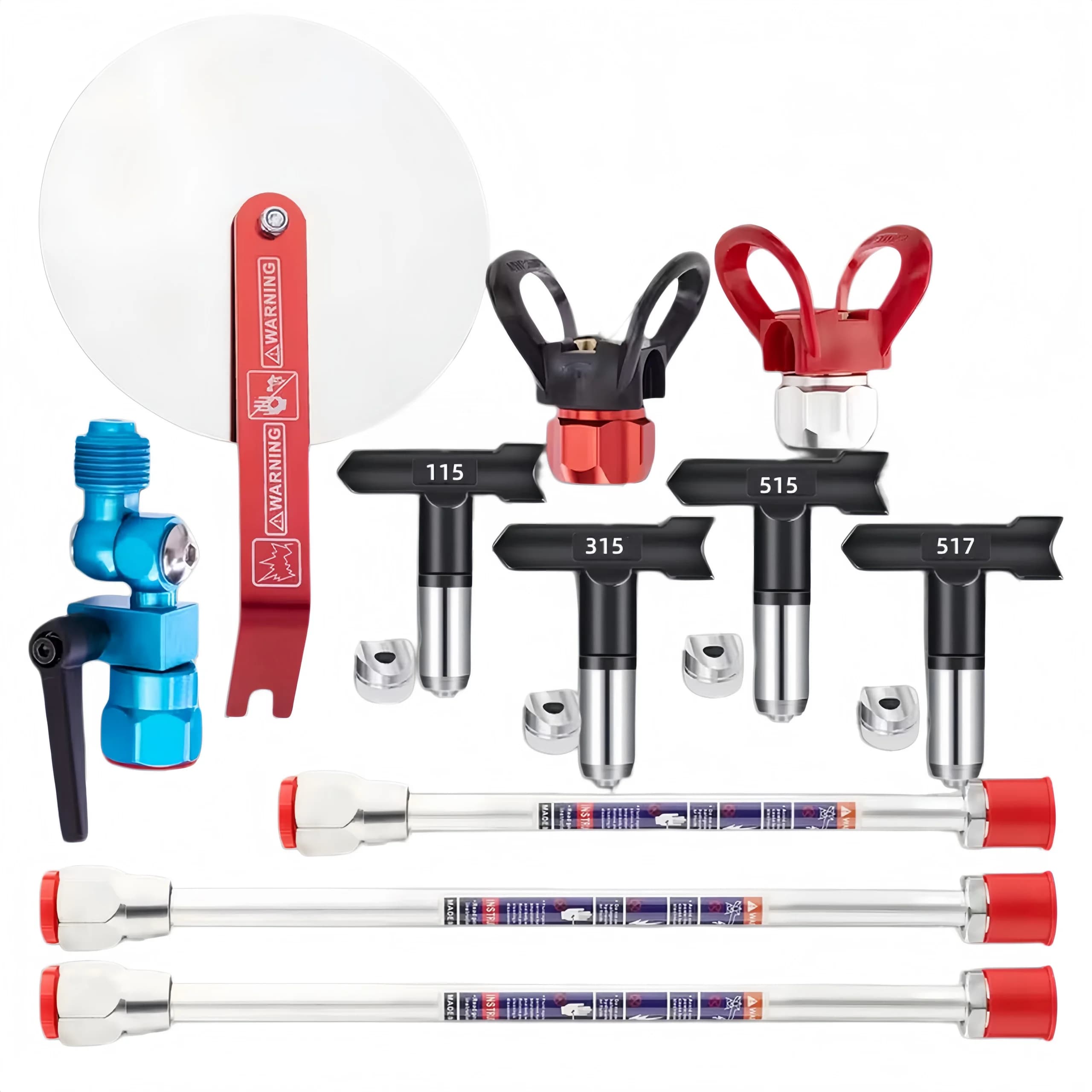 Kit d'accessoires pour pulvérisateur de peinture sans air : Bouclier de pulvérisation, Joint pivotan
