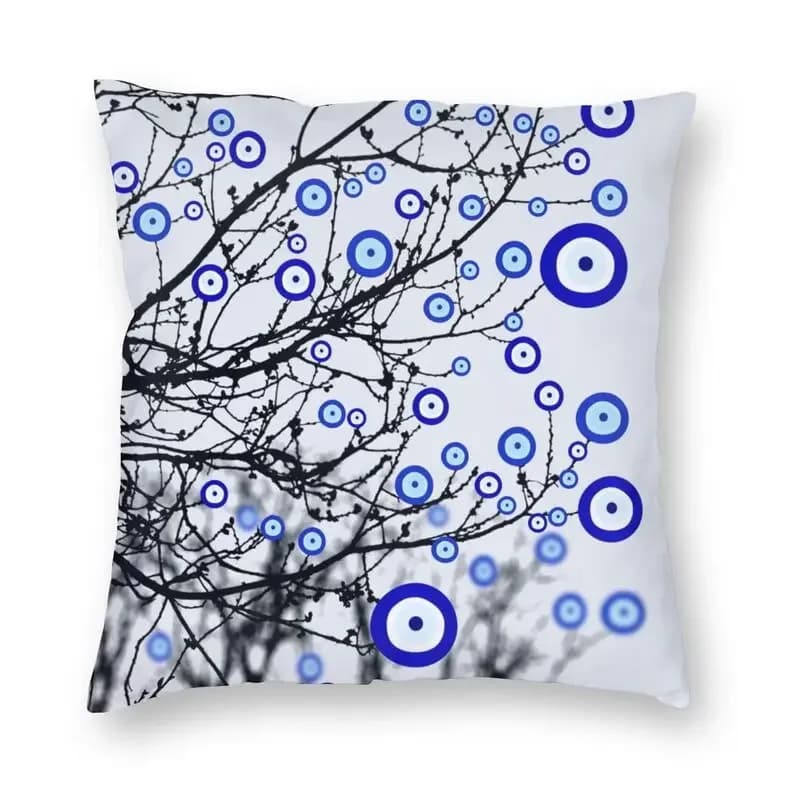 Juste de coussin turc mauvais œil, amulette méditerranéenne, oreiller décoratif, housse de canapé, d