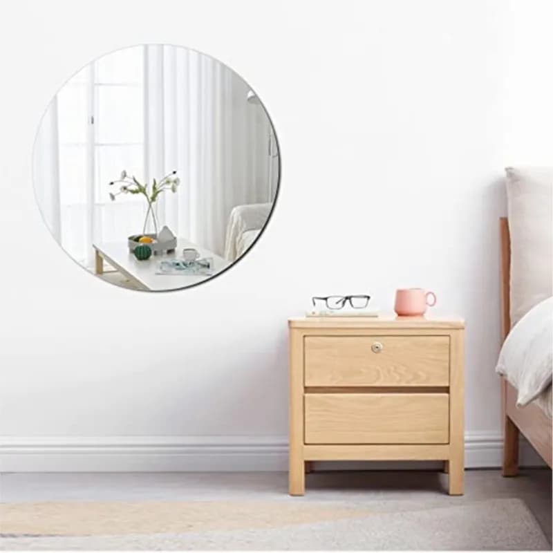 Miroir mural rond autocollant acrylique adhésif petit cercle miroirs Table maison appartement décora
