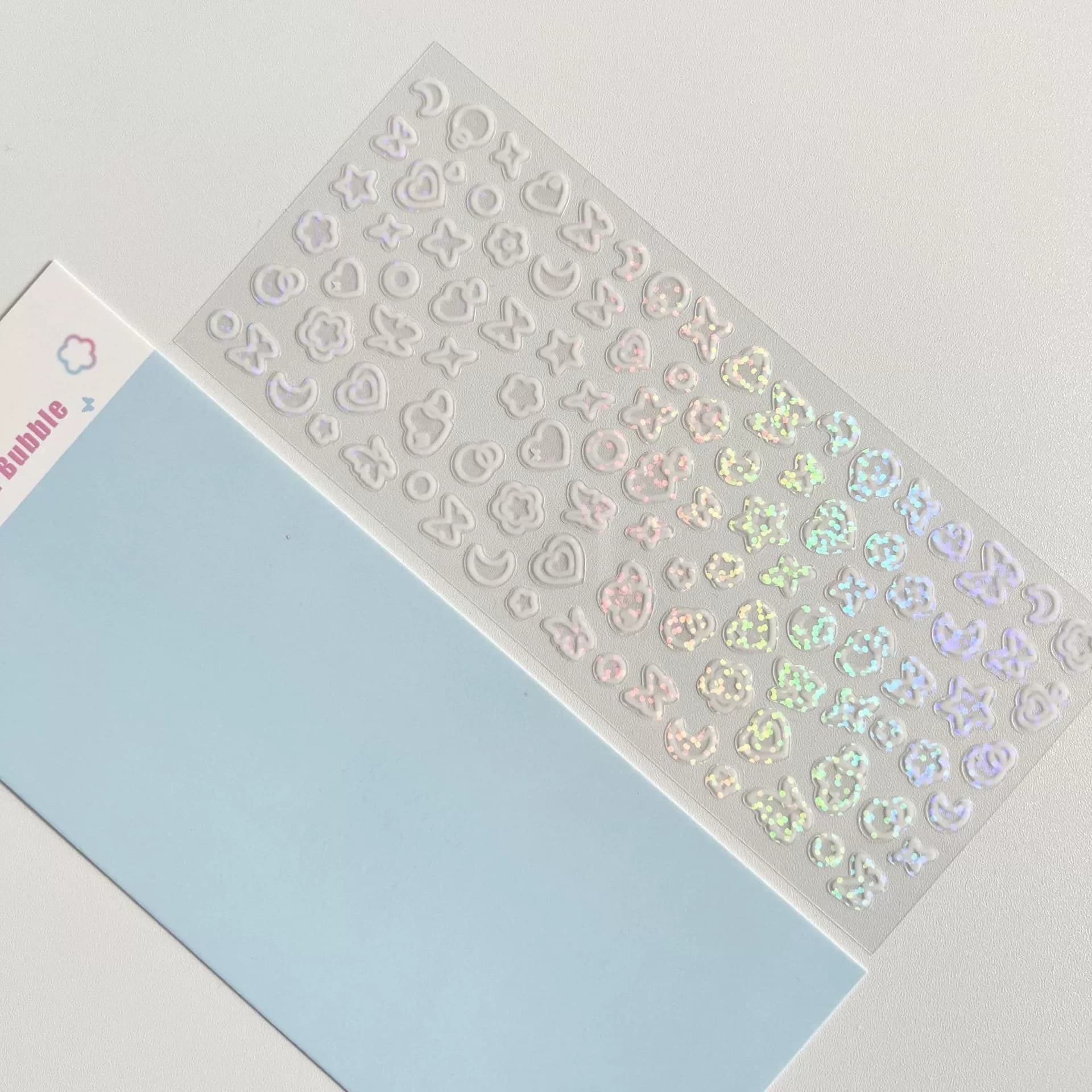 Corée Ins Kawaii amour ruban Laser autocollant bricolage Scrapbooking idole carte Album Photo artisa